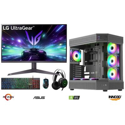 AMD RYZEN 5 5600+16GB RAM+1TB M2+RTX 5060Tİ+LG 27" MONİTÖR OYUNCU BİLGİSAYARI SİYAH