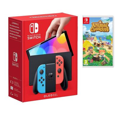 NİNTENDO SWİTCH OLED NEON RED/NEON BLUE OYUN KONSOLU + ANİMAL CROSSİNG NEW HORİZONS NİNTENDO SWİTCH OYUN