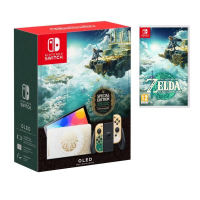NİNTENDO SWİTCH OLED ZELDA TEARS OF THE KINGDOM EDİTİON OYUN KONSOLU +  THE LEGEND OF ZELDA TEARS OF THE KINGDOM OYUN